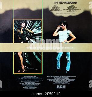 Lou Reed: 1972. Coperchio posteriore LP: Trasformatore Foto Stock