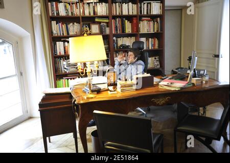 Franck Louvrier, consigliere francese per la comunicazione, nel suo ufficio presso l'Elysee Palace di Parigi, in Francia, l'8 aprile 2008. Foto di Elodie Gregoire/ABACAPRESS.COM Foto Stock