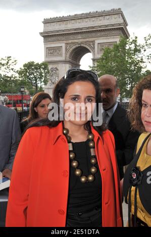 La figlia dell'Emiro del Qatar Sheikha al Mayassa Bint Hamad al Thani, responsabile dei musei del Qatar, partecipa a una presentazione del Museo delle Arti Islamiche del Qatar presso l'Ambasciata del Qatar a Parigi, in Francia, il 14 maggio 2008. Foto di Ammar Abd Rabbo/ABACAPRESS.COM Foto Stock