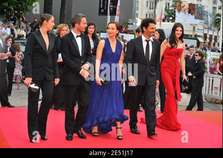 Il cast dell'attrice inglese Kristin Scott Thomas, l'attore francese Tomer Sisley e l'attrice serba e modello Bojana Panic, giunto al Palais des Festivals di Cannes, Francia meridionale, il 19 maggio 2008; Per la proiezione di le Silence de Lorna di Jean-Pierre e Luc Dardenne presentata in concorso al 61° Festival di Cannes. Foto di Hahn-Nebinger-Orban/ABACAPRESS.COM Foto Stock