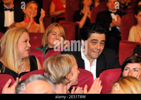 Benicio del Toro alla sessantunesima cerimonia di chiusura del Festival di Cannes al Palais des Festivals di Cannes, 25 maggio 2008. Foto di Hahn-Nebinger-Orban/ABACAPRESS.COM Foto Stock