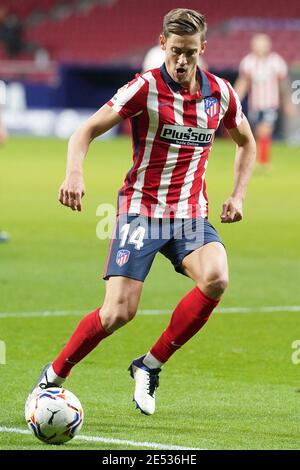 Marcos Llorente dell'Atletico de Madrid durante la Liga match. Madrid, Spagna, 24 gennaio 2021. Foto di Acero/AlterPhotos/ABACAPRESS.COM Foto Stock