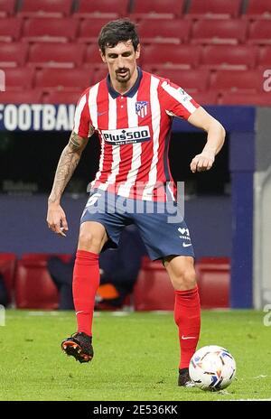 Stefan Savic dell'Atletico de Madrid durante la Liga match. Madrid, Spagna, 24 gennaio 2021. Foto di Acero/AlterPhotos/ABACAPRESS.COM Foto Stock