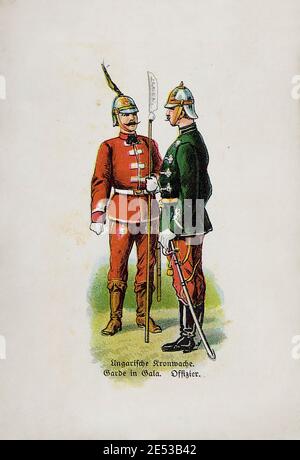 Armee austro-ungarico (forze armate imperiali e reali). Ungarische Kronwache (Guardia reale ungherese). Impero austro-ungarico (monarchia duale). 1910 s. Foto Stock