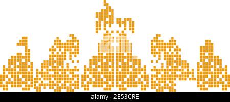 Modello vettoriale di disegno del logo dell'illustrazione City scape Inspiration Illustrazione Vettoriale