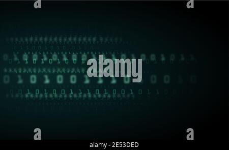Abstract Technology background. Dati binari e streaming di codice binario sfondo Foto Stock