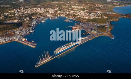 Porto di Lavrion a Eat Attica, Grecia Foto Stock