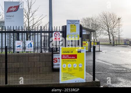 Bandon, West Cork, Irlanda. 26 gennaio 2021. ABP Bandon ha subito un focolaio di COVID-19 nello stabilimento di Bandon. Un portavoce della AB ha confermato che nello stabilimento sono presenti 66 casi di COVID, con conseguente riduzione della capacità dell'impianto. Credit: AG News/Alamy Live News Foto Stock