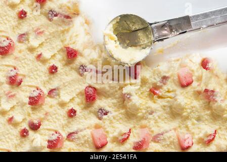 gelato alla fragola sano Foto Stock