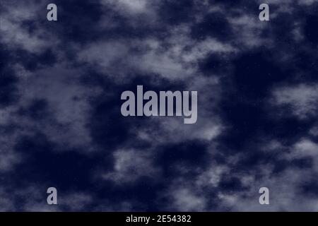 Una bella illustrazione vista di nuvole a velocità sul cielo. Illustrazione di alta qualità Foto Stock
