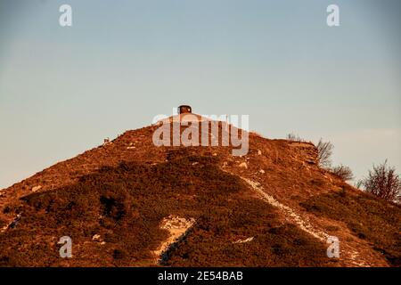 bunker di ferro su un alba Foto Stock