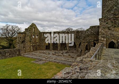 Thomastown, Contea di Kilkenny, Irlanda. 18 aprile 2016. Jerpoint Abbey è un'abbazia cistercense costruita nel 1180 con notevoli incisioni in pietra. Foto Stock