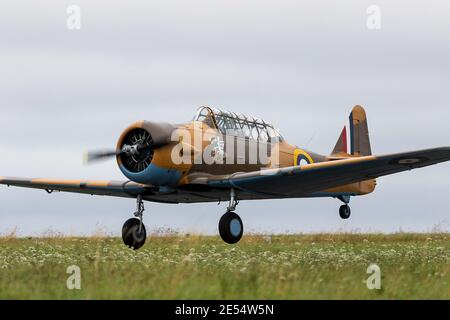 Harvard T6 in esposizione a Old Buckenham Norfolk UK Foto Stock