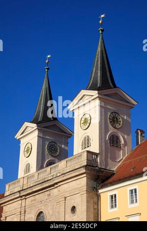 Chiesa di San Quirino al Castello di Tegernsee, Baviera, Germania, Europa Foto Stock