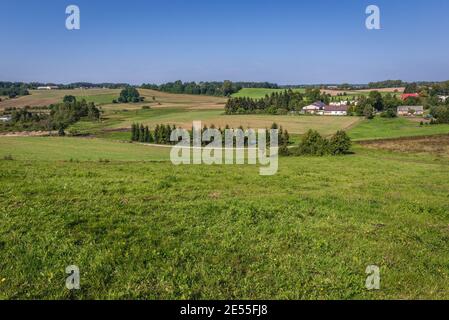 Paesaggio rurale in Kartuzy County, Kashubia regione del voivodato di Pomerania in Polonia Foto Stock