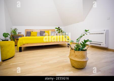 Utilizzo di colori brillanti per modificare il design degli interni Foto Stock