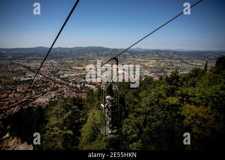 Gubbio, Umbria. Alla scoperta dell'Italia nell'anno della pandemia, 2020 Foto Stock