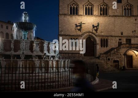 Perugia, Umbria. Alla scoperta dell'Italia nell'anno della pandemia, agosto 2020 Foto Stock