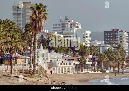 Benicasim lungomare di Castellon de la Plana, Comunità Valenciana, Spagna, Europa Foto Stock