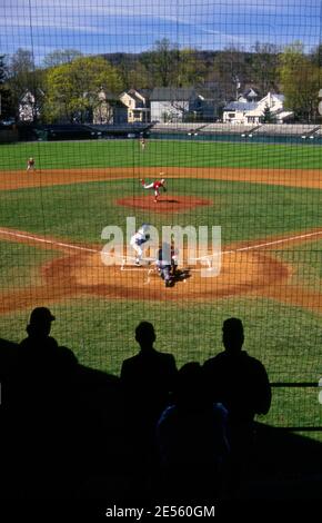 baseball, partita, campo di Doubleday, Cooperstown, New York Foto Stock