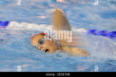 Il francese Laure Manaudou compete durante i Campionati francesi di nuoto 2008 a Dunkerque, Francia, il 24 aprile 2008. Foto di Christophe Guibbaud/Cameleon/ABACAPRESS.COM Foto Stock