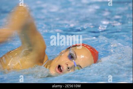 Il francese Laure Manaudou compete durante i Campionati francesi di nuoto 2008 a Dunkerque, Francia, il 24 aprile 2008. Foto di Christophe Guibbaud/Cameleon/ABACAPRESS.COM Foto Stock