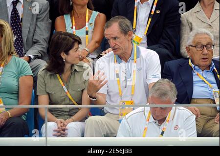 Jean-Claude Killy, membro del CIO francese, partecipa alle finali di nuoto durante la XXIX Olympiade al National Aquatics Center di Pechino, Cina, il 10 agosto 2008. Foto di Gouhier-Hahn-Nebinger/Cameleon/ABACAPRESS.COM Foto Stock