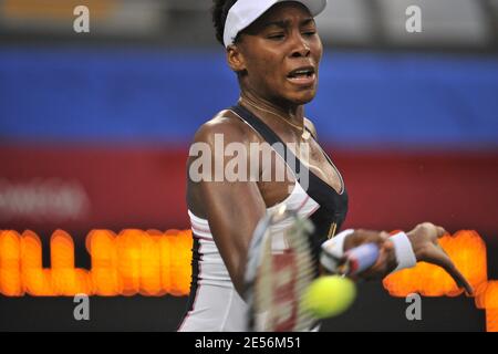 La statunitense Venus Williams ha sconfitto, 6-3, 6-2, la Svizzera Timea Bacsinszk nel loro primo round alle XXIX Olimpiadi del Centro Olimpico di Tennis Verde a Pechino, Cina, il 11 agosto 2008. Foto di Gouhier-Hahn-Nebinger/Cameleon/ABACAPRESS.COM Foto Stock