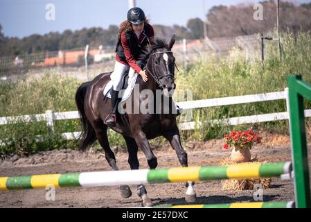 Avargeel Kesem con mano Lassco Soul, sfida mondiale di salto FEI Foto Stock