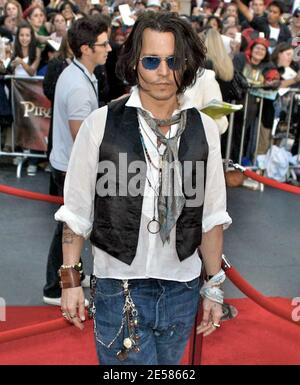 Johhny Depp partecipa alla prima mondiale dei Pirati dei Caraibi: Alla fine del mondo a Disneyland ad Anaheim, California 5/19/07. [[laj]] Foto Stock