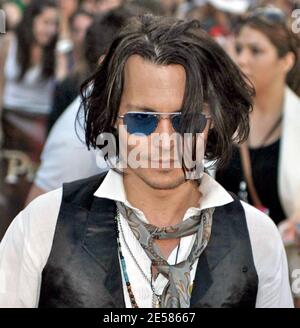 Johhny Depp partecipa alla prima mondiale dei Pirati dei Caraibi: Alla fine del mondo a Disneyland ad Anaheim, California 5/19/07. [[laj]] Foto Stock