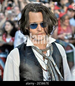 Johhny Depp partecipa alla prima mondiale dei Pirati dei Caraibi: Alla fine del mondo a Disneyland ad Anaheim, California 5/19/07. [[laj]] Foto Stock