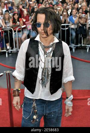 Johhny Depp partecipa alla prima mondiale dei Pirati dei Caraibi: Alla fine del mondo a Disneyland ad Anaheim, California 5/19/07. [[laj]] Foto Stock