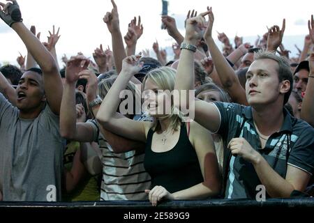 UK top dance Act Faithless esibendosi al 2007 o2 Wireless Festival Hyde Park, Londra, UK, 06/15/2007. [[ccm]] Foto Stock