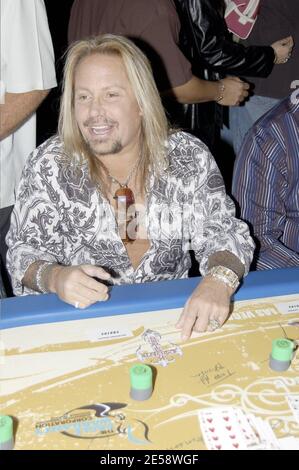 Vince Neil, Leah Neil, Tera Patrick, Evan Seinfeld e Taylor Wayne partecipano al Torneo di Poker Off the Strip di vince Neil presso l'Hard Rock Hotel & Casino di Las Vegas, Nevada. 11/3/07. [[cas]] Foto Stock