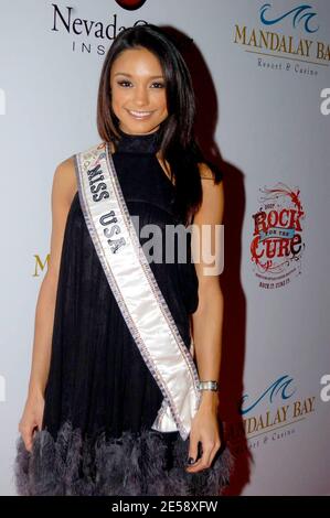 Criss Angel, Miss USA Rachel Smith, Miss Universo Riyo Mori e Larry King frequentano The Rock for the Cure 2007 ospitato dal Nevada Cancer Institute a Mandalay Bay a Las Vegas, Nevada. 11/15/07. [[cas]] Foto Stock