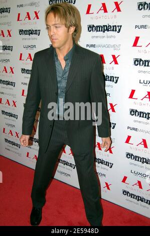 Larry Birkhead arriva al nightclub LAX la vigilia di Capodanno per la festa ospitata da Paris e Nicky Hilton. Las Vegas, Nevada. 12/31/07. [[cas]] Foto Stock