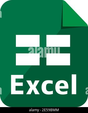 Icona Excel | immagine principale dell'icona vettoriale del formato file ( versione a colori ) Illustrazione Vettoriale