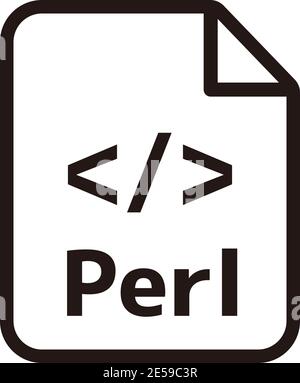 Icona Perl | illustrazione delle icone principali del vettore del linguaggio di programmazione Illustrazione Vettoriale