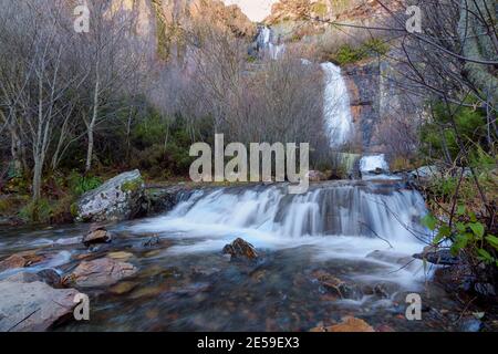 Vista panoramica de la Valverde de los arroyos Foto Stock