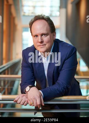 25 gennaio 2021, Renania Settentrionale-Vestfalia, Dortmund: Raphael von Hoensbroech, direttore artistico del Konzerthaus Dortmund. Foto: Bernd Thissen/dpa Foto Stock