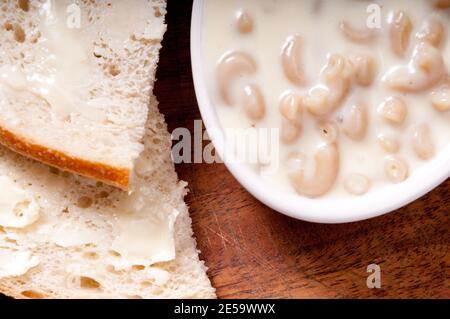 maccheroni cremosi e formaggio Foto Stock