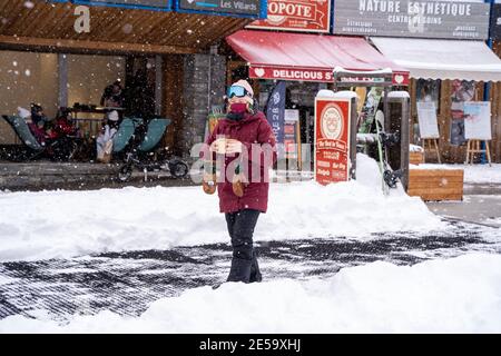 VALLANDRY, SAVOIA, FRANCIA. GENNAIO 2021 Foto Stock