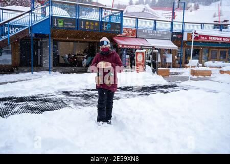 VALLANDRY, SAVOIA, FRANCIA. GENNAIO 2021 Foto Stock