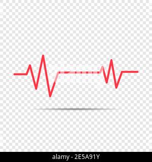 Icona heartbeat per applicazioni mediche, icona heartbeat in stile piatto Illustrazione Vettoriale