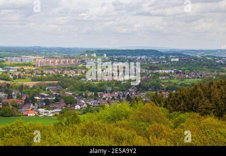 Il paesaggio intorno a Aquisgrana nel triangolo di Germania, Belgio e Paesi Bassi Foto Stock