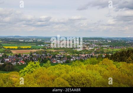 Il paesaggio intorno a Aquisgrana nel triangolo di Germania, Belgio e Paesi Bassi Foto Stock