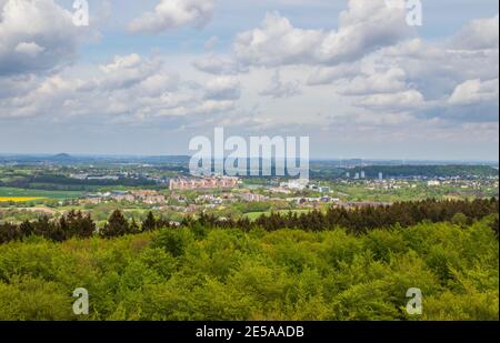 Il paesaggio intorno a Aquisgrana nel triangolo di Germania, Belgio e Paesi Bassi Foto Stock