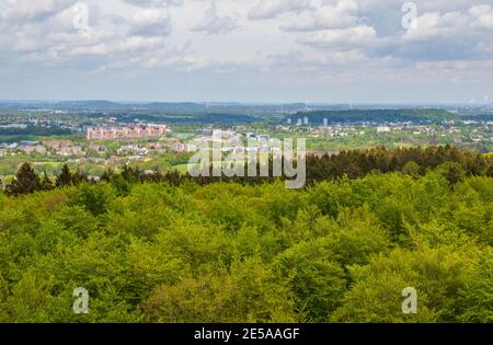 Il paesaggio intorno a Aquisgrana nel triangolo di Germania, Belgio e Paesi Bassi Foto Stock