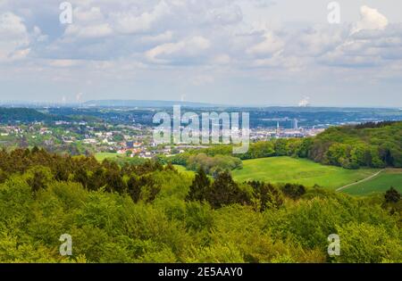 Il paesaggio intorno a Aquisgrana nel triangolo di Germania, Belgio e Paesi Bassi Foto Stock